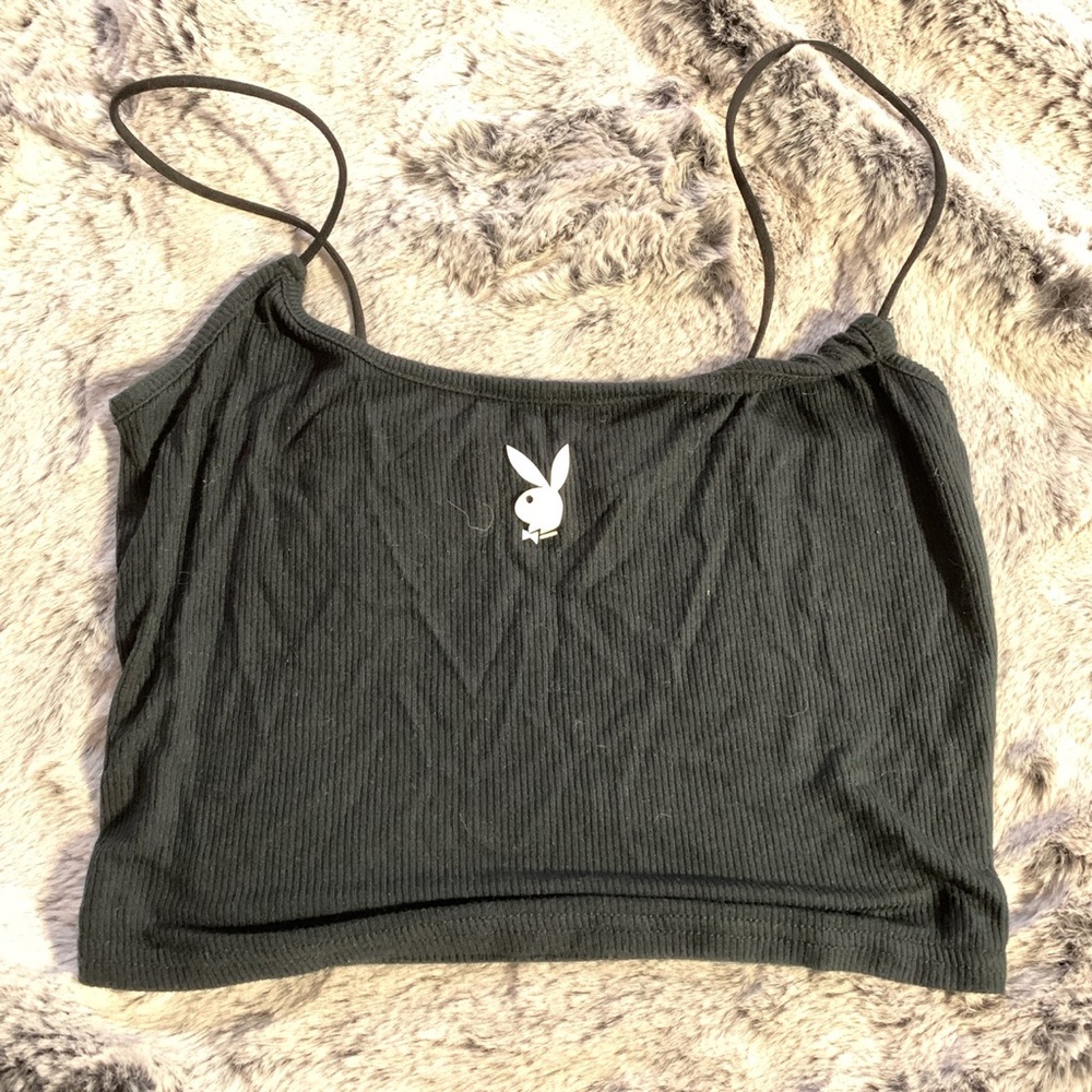 playboy cropped tank top